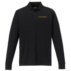 Supermarket Logic Fitted Performance Long Sleeve Polo