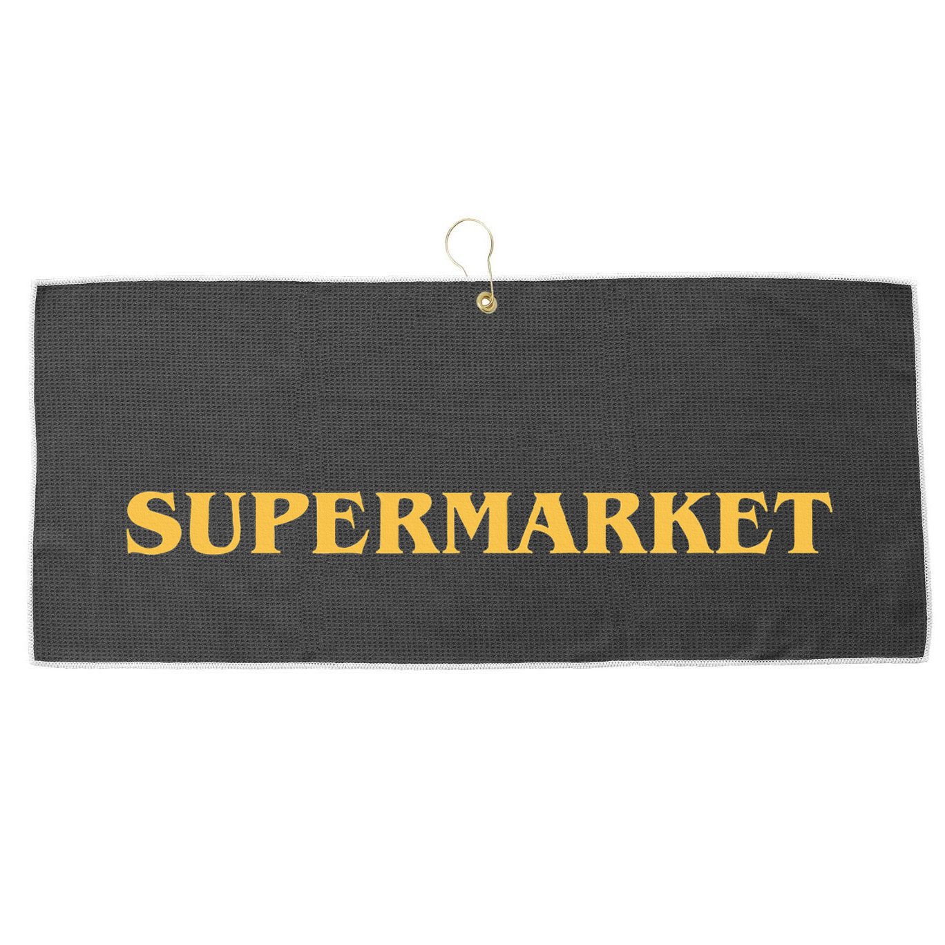 Supermarket Logic Fitted Large Microfiber Waffle Golf Towel