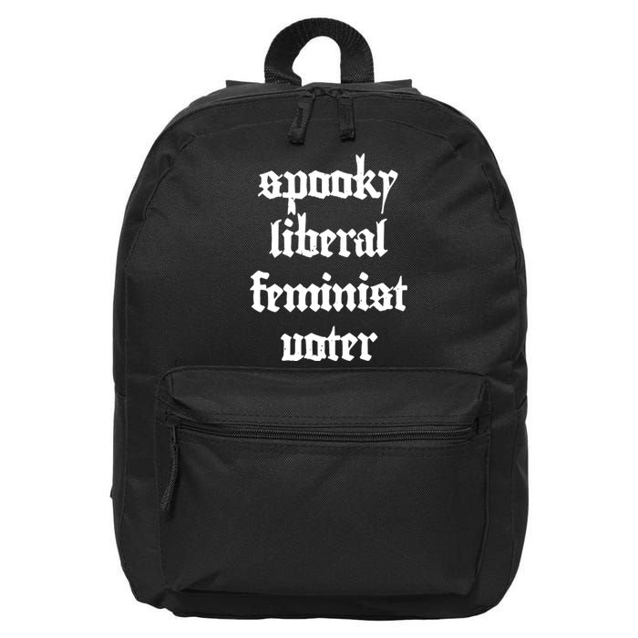 Spooky Liberal Feminist Voter Halloween 16 in Basic Backpack