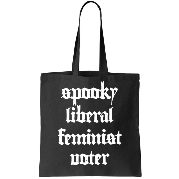 Spooky Liberal Feminist Voter Halloween Tote Bag