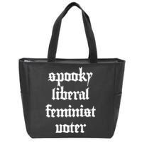 Spooky Liberal Feminist Voter Halloween Zip Tote Bag