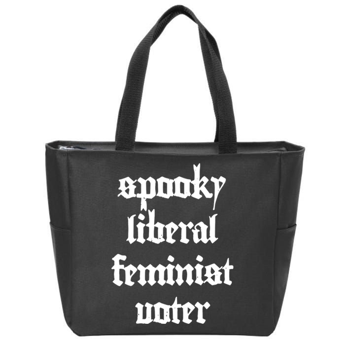 Spooky Liberal Feminist Voter Halloween Zip Tote Bag