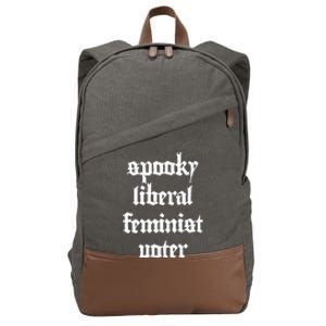 Spooky Liberal Feminist Voter Halloween Cotton Canvas Backpack