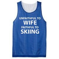 Skiing Lover Funny Couple Sports Season Meme For Husband Ski Gift Mesh Reversible Basketball Jersey Tank