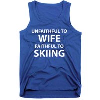 Skiing Lover Funny Couple Sports Season Meme For Husband Ski Gift Tank Top