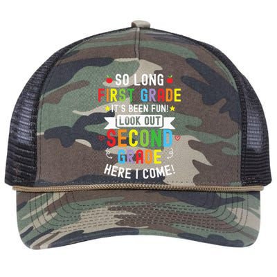 So Long First Grade 2nd Grade Here I Come Graduation Retro Rope Trucker Hat Cap