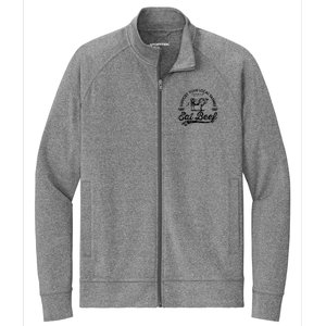 Support Local Farmers Farming Farmer Market Buy Eat Beef Stretch Full-Zip Cadet Jacket