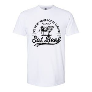 Support Local Farmers Farming Farmer Market Buy Eat Beef Softstyle CVC T-Shirt