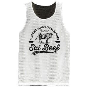 Support Local Farmers Farming Farmer Market Buy Eat Beef Mesh Reversible Basketball Jersey Tank