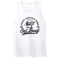 Support Local Farmers Farming Farmer Market Buy Eat Beef PosiCharge Competitor Tank