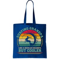 Surfing Lover Funny Vintage Surfing Grandpa Fathers Day Gift Tote Bag