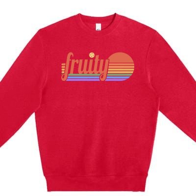 Subtle Lgbt Fruity Sapphic Premium Crewneck Sweatshirt