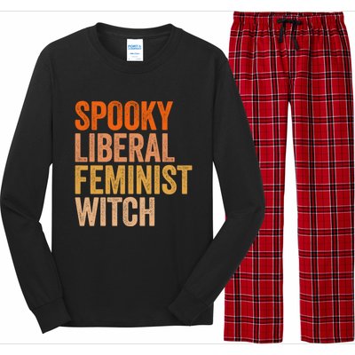 Spooky Liberal Feminist Witch Feminist Halloween Costume Cute Gift Long Sleeve Pajama Set