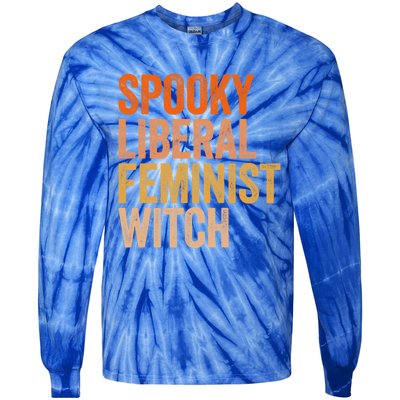 Spooky Liberal Feminist Witch Feminist Halloween Costume Cute Gift Tie-Dye Long Sleeve Shirt