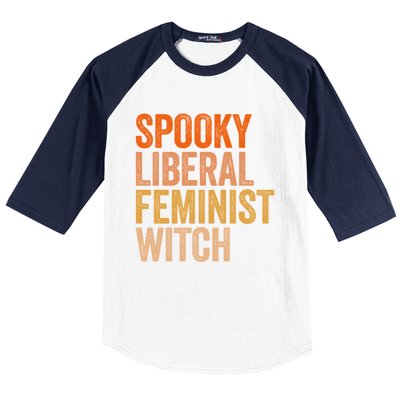 Spooky Liberal Feminist Witch Feminist Halloween Costume Cute Gift Baseball Sleeve Shirt