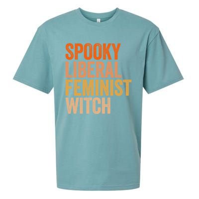 Spooky Liberal Feminist Witch Feminist Halloween Costume Cute Gift Sueded Cloud Jersey T-Shirt