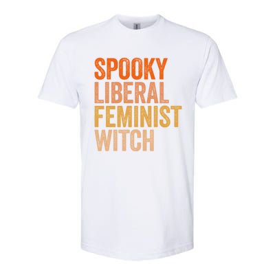 Spooky Liberal Feminist Witch Feminist Halloween Costume Cute Gift Softstyle CVC T-Shirt