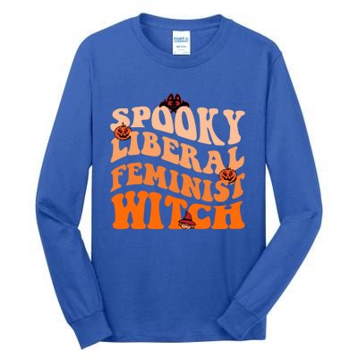 Spooky Liberal Feminist Witch Feminist Vintage Halloween Gift Tall Long Sleeve T-Shirt