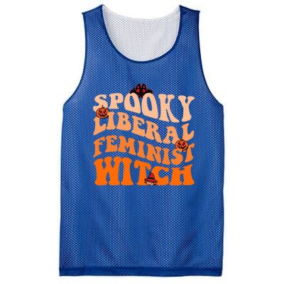 Spooky Liberal Feminist Witch Feminist Vintage Halloween Gift Mesh Reversible Basketball Jersey Tank