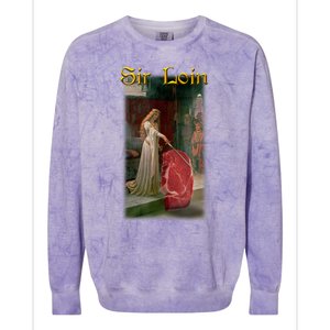 Sir Loin Funny Sirloin Steak Joke Medieval Accolade Art Colorblast Crewneck Sweatshirt