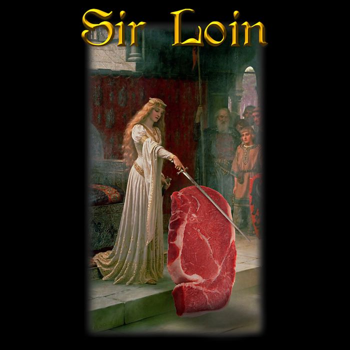Sir Loin Funny Sirloin Steak Joke Medieval Accolade Art Cooling Performance Crew T-Shirt