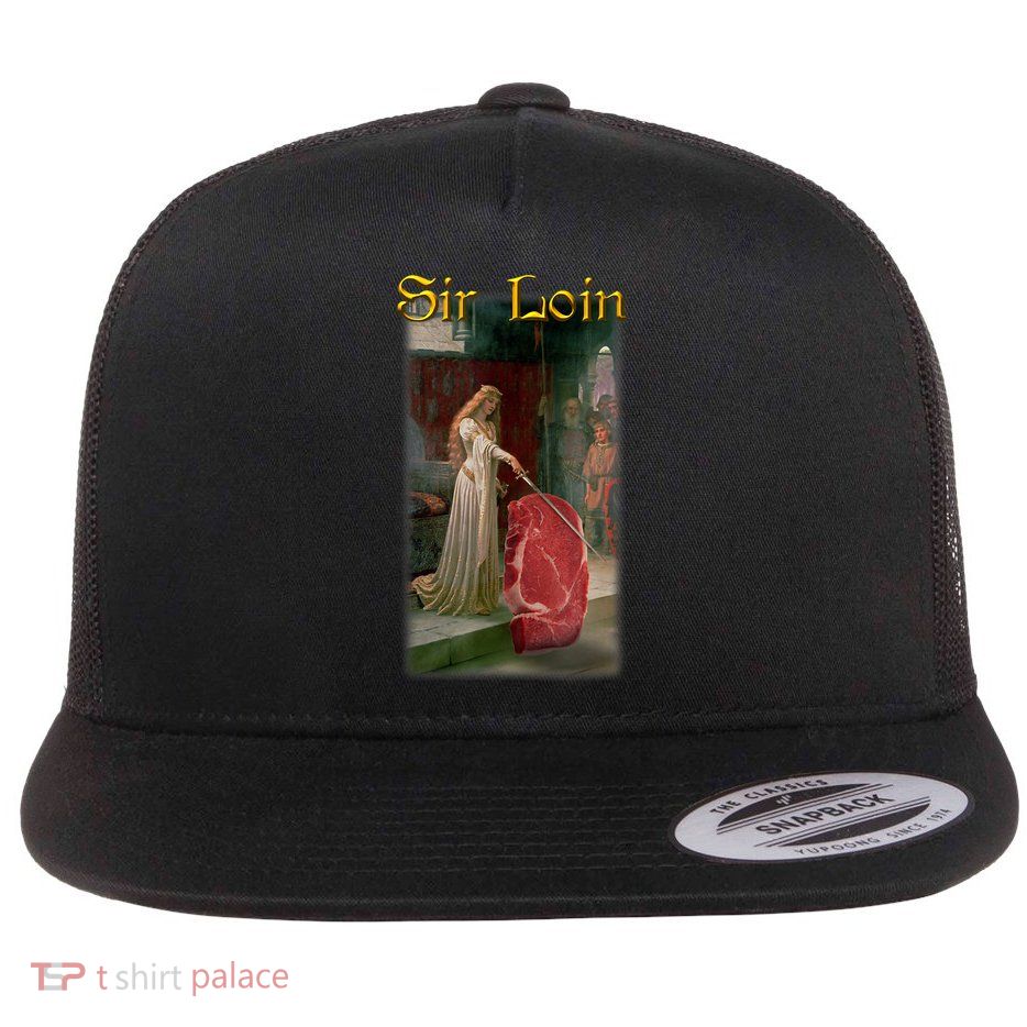 Sir Loin Funny Sirloin Steak Joke Medieval Accolade Art Flatbill Hat