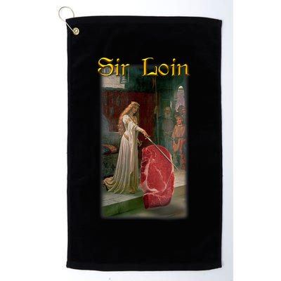 Sir Loin Funny Sirloin Steak Joke Medieval Accolade Art Golf Towel