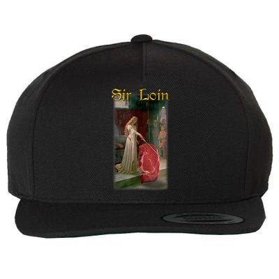 Sir Loin Funny Sirloin Steak Joke Medieval Accolade Art Wool Snapback Cap