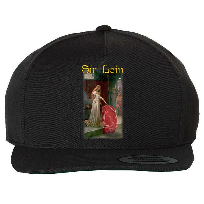 Sir Loin Funny Sirloin Steak Joke Medieval Accolade Art Wool Snapback Cap