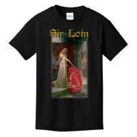 Sir Loin Funny Sirloin Steak Joke Medieval Accolade Art Kids T-Shirt