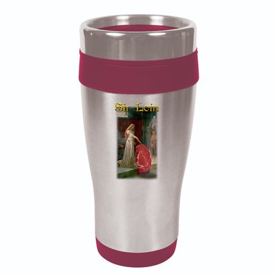 Sir Loin Funny Sirloin Steak Joke Medieval Accolade Art 16oz Travel Tumbler