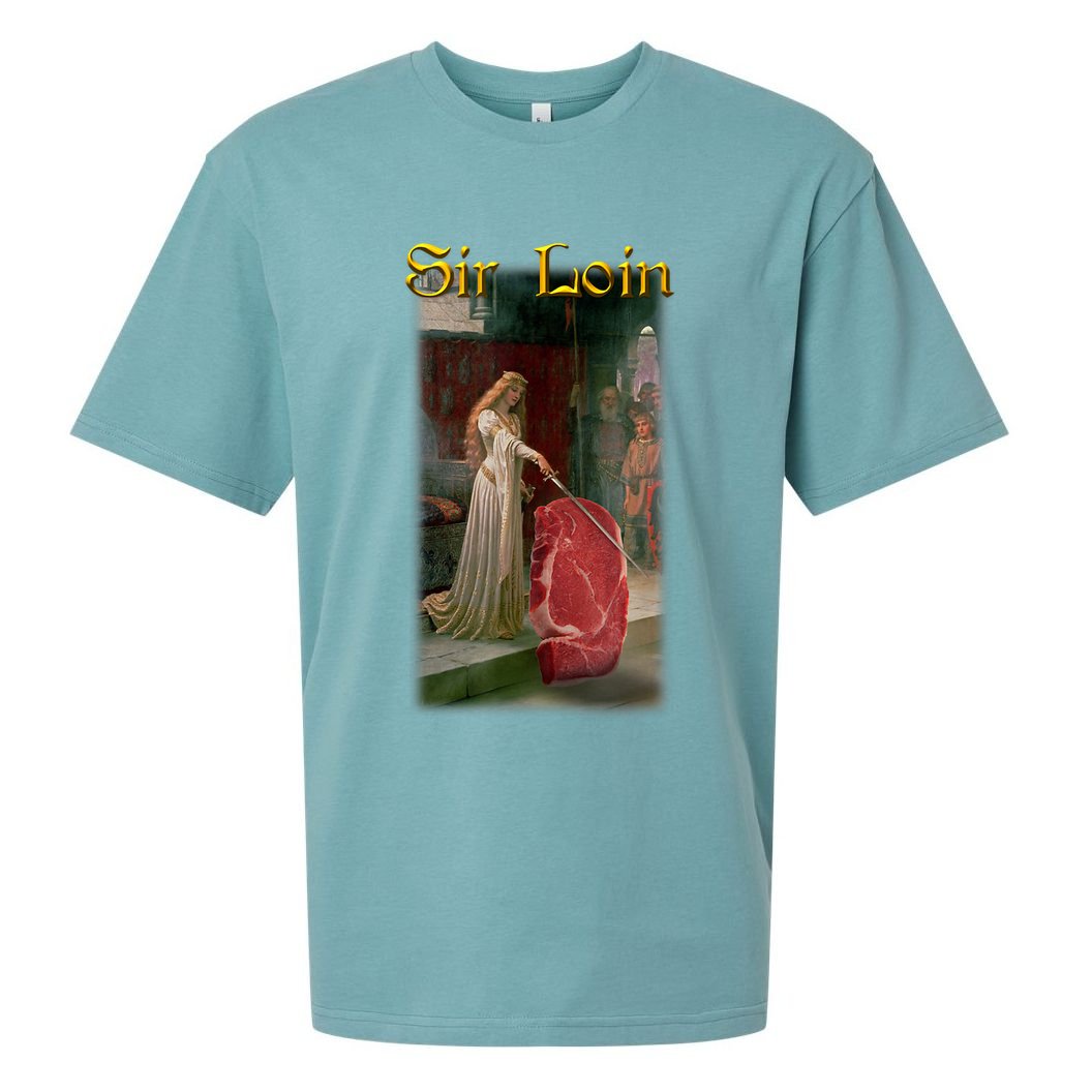 Sir Loin Funny Sirloin Steak Joke Medieval Accolade Art Sueded Cloud Jersey T-Shirt