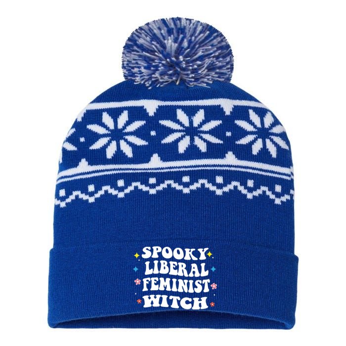 Spooky Liberal Feminist Witch Pro Choice Feminist Costume Gift USA-Made Snowflake Beanie