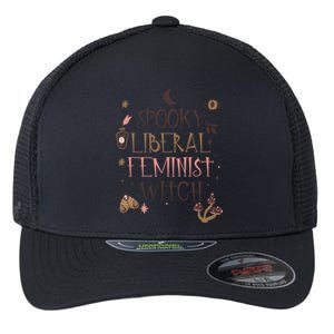 Spooky Liberal Feminist Witch Mystical Activist Halloween Cool Gift Flexfit Unipanel Trucker Cap