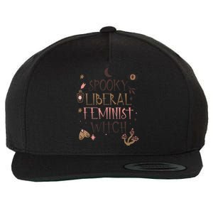 Spooky Liberal Feminist Witch Mystical Activist Halloween Cool Gift Wool Snapback Cap