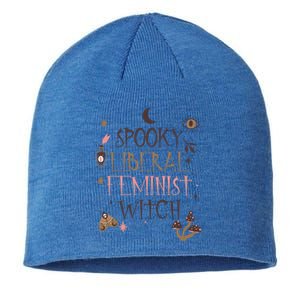 Spooky Liberal Feminist Witch Mystical Activist Halloween Cool Gift Sustainable Beanie