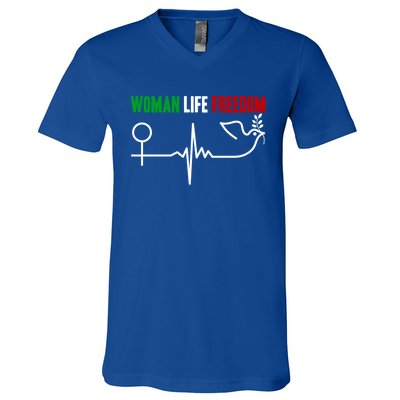 Support Life Freedom Zan Zendegi Azadi Of Iran Cool Gift V-Neck T-Shirt