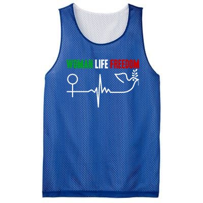 Support Life Freedom Zan Zendegi Azadi Of Iran Cool Gift Mesh Reversible Basketball Jersey Tank