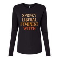 Spooky Liberal Feminist Witch Spooky Librarian Halloween Womens Cotton Relaxed Long Sleeve T-Shirt