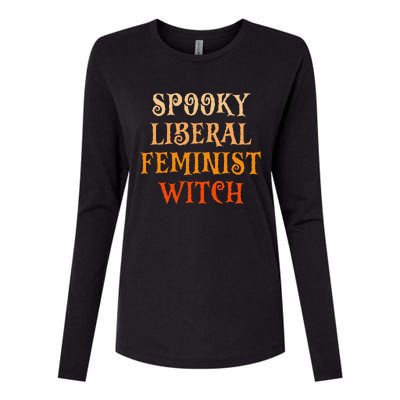 Spooky Liberal Feminist Witch Spooky Librarian Halloween Womens Cotton Relaxed Long Sleeve T-Shirt