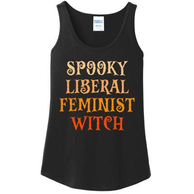 Spooky Liberal Feminist Witch Spooky Librarian Halloween Ladies Essential Tank