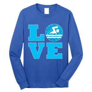 Swim Love Funny Gift For Swimmers And Swimming Coaches Cute Gift Long Sleeve Shirt