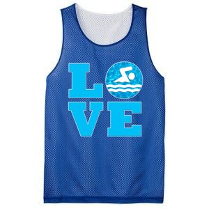 Swim Love Funny Gift For Swimmers And Swimming Coaches Cute Gift Mesh Reversible Basketball Jersey Tank