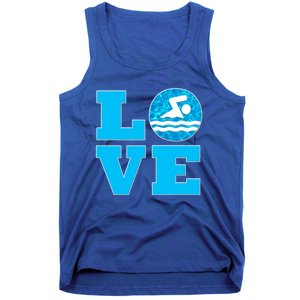 Swim Love Funny Gift For Swimmers And Swimming Coaches Cute Gift Tank Top