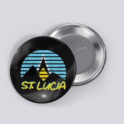 St. Lucia Flag Sunset Pitons Patriotic Vintage Souvenir Gift Button