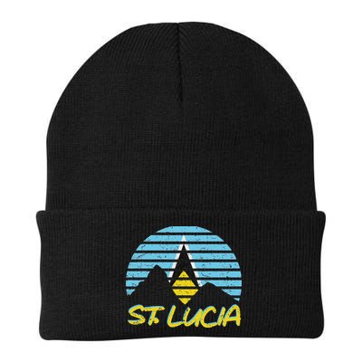 St. Lucia Flag Sunset Pitons Patriotic Vintage Souvenir Gift Beanie
