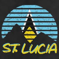 St. Lucia Flag Sunset Pitons Patriotic Vintage Souvenir Gift Hat