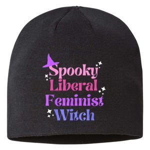 Spooky Liberal Feminist Witch Halloween Sustainable Beanie