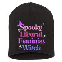 Spooky Liberal Feminist Witch Halloween Short Acrylic Beanie