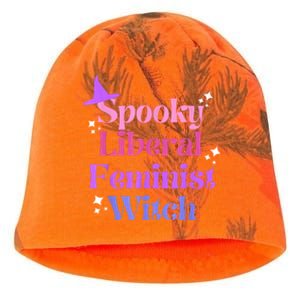 Spooky Liberal Feminist Witch Halloween Kati - Camo Knit Beanie